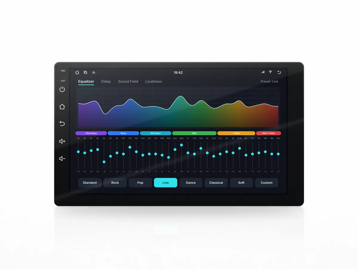 Bass Power Apex equalizer screen with sound presets