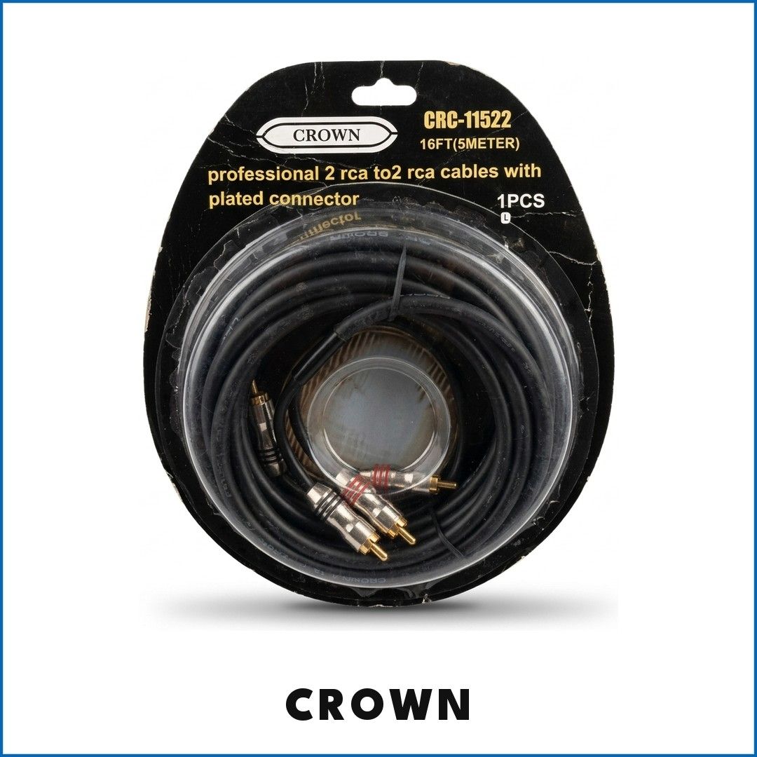 Crown CRC-11522 RCA Cable, 5 m