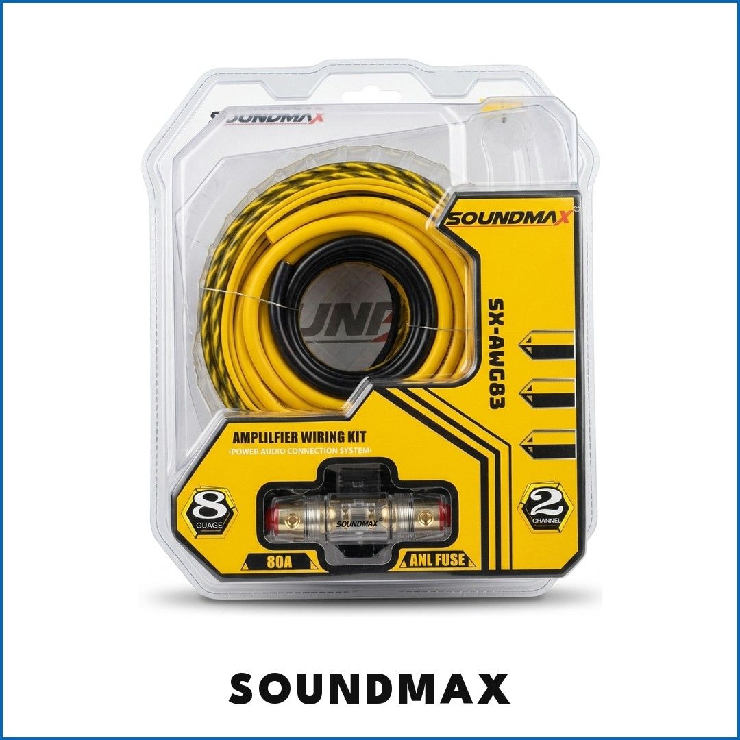 SoundMAX SX-AMG83 Amplifier Wiring Kit, 8 GA