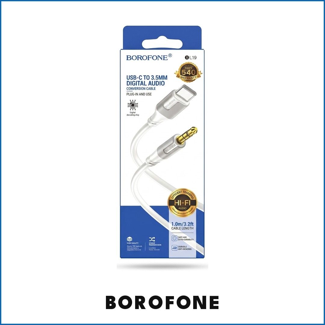 Borofone USB-C to AUX 3.5 mm Audio Cable, 1 m