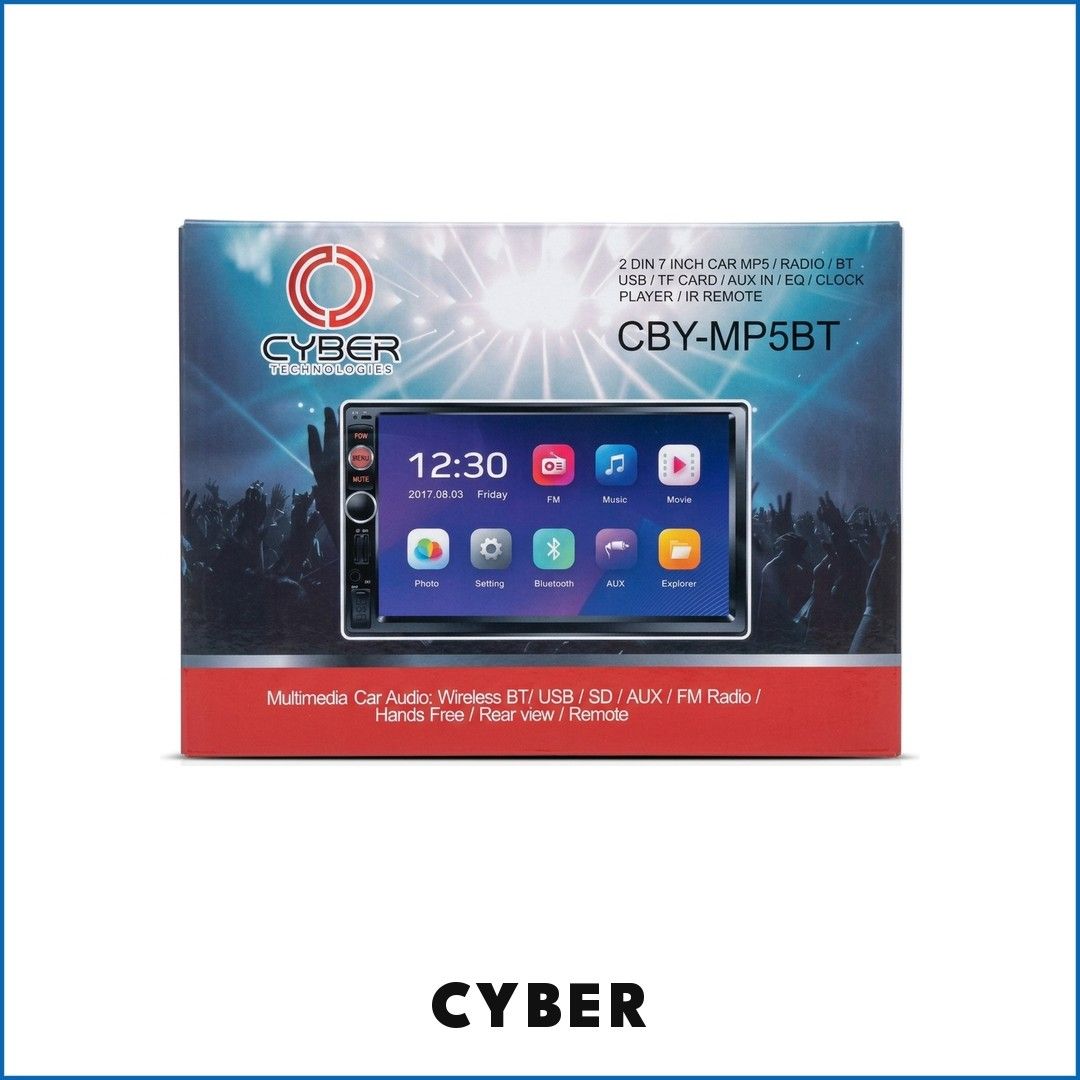 Cyber CBY-MP5BT 7" Double-DIN Multimedia Radio
